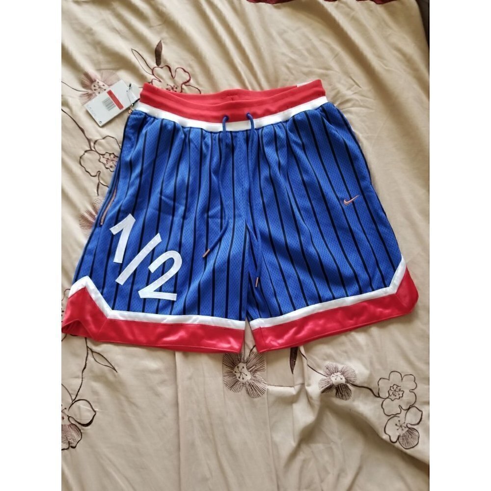 𝅺nike Lil Penny Premium Basketball Shorts Sz:‎ Large  Color: Blue/Red/Black